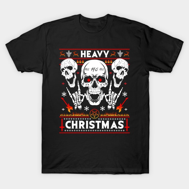 HEAVY CHRISTMAS Ugly Christmas Sweater Metalhead Grunge Death